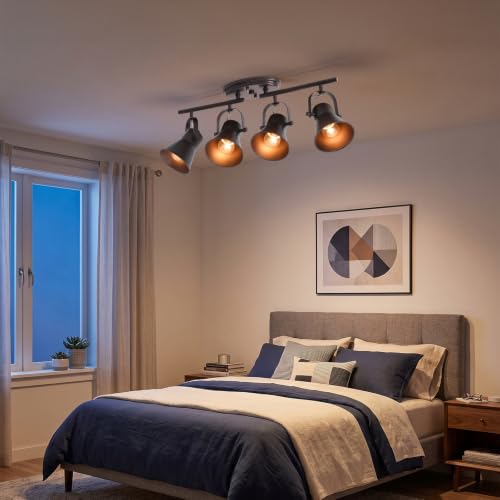 4 Light Kitchen Track Lighting (4-Light / Dark Brown)