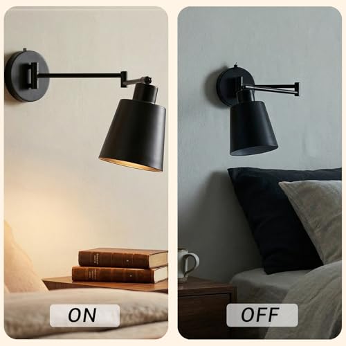 OSYNNIQ Wall Sconce Light with Adjustable Swing Arm for Bedside Reading (STYLE 1)