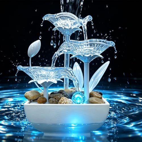 White Tabletop Water Fountain
