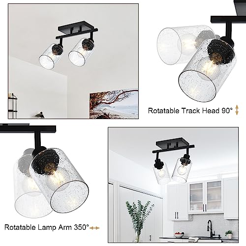 2 Light Wall Sconce Spotlight Fixtures (Black / 2-Light)
