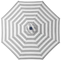 10ft Solar Polyester LED Lighted Patio Umbrella w