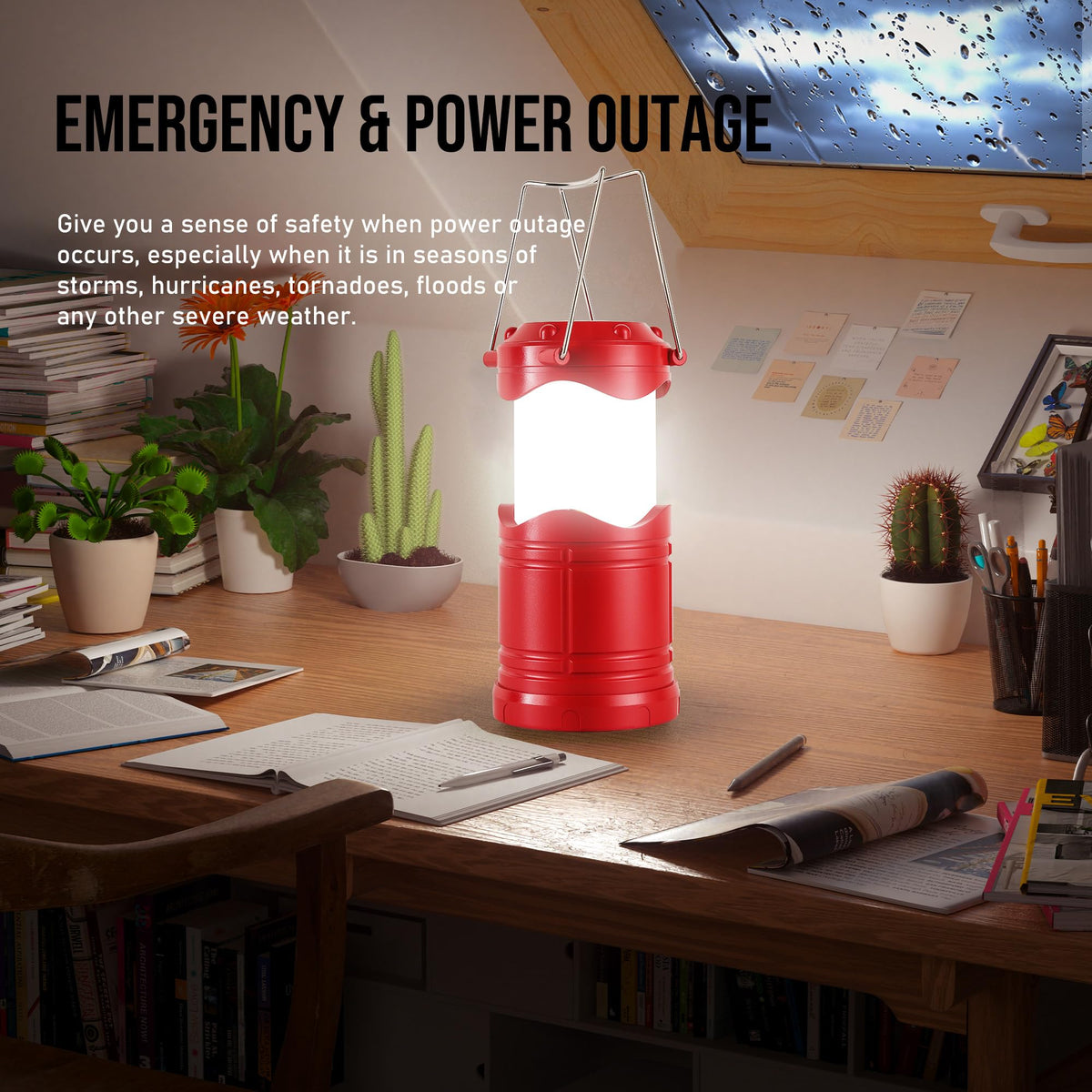 LED Camping Lantern (Red)