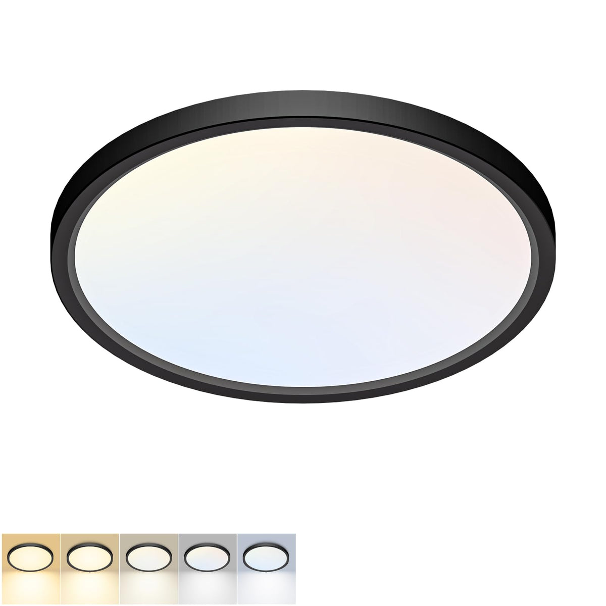 LED Flush Mount Ceiling Light (Black / 7 Inch-1pack)