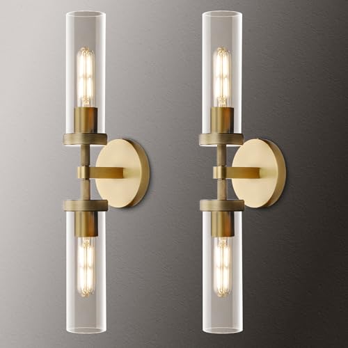 knurled Modern Long wall Sconce for Bathroom