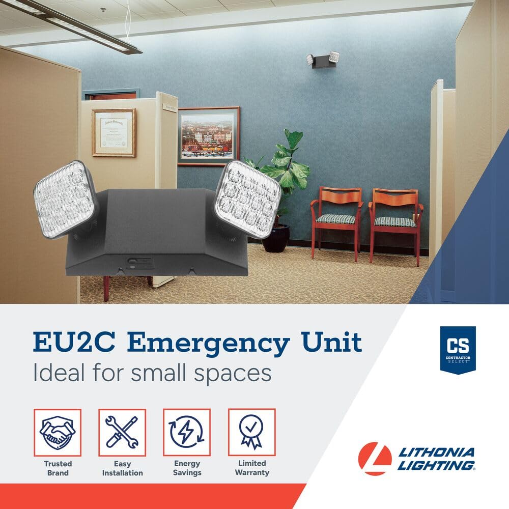 Basics LED Emergency Light (Generation 3 (Black, 1-Pack) / Square Lamp (MVOLT))