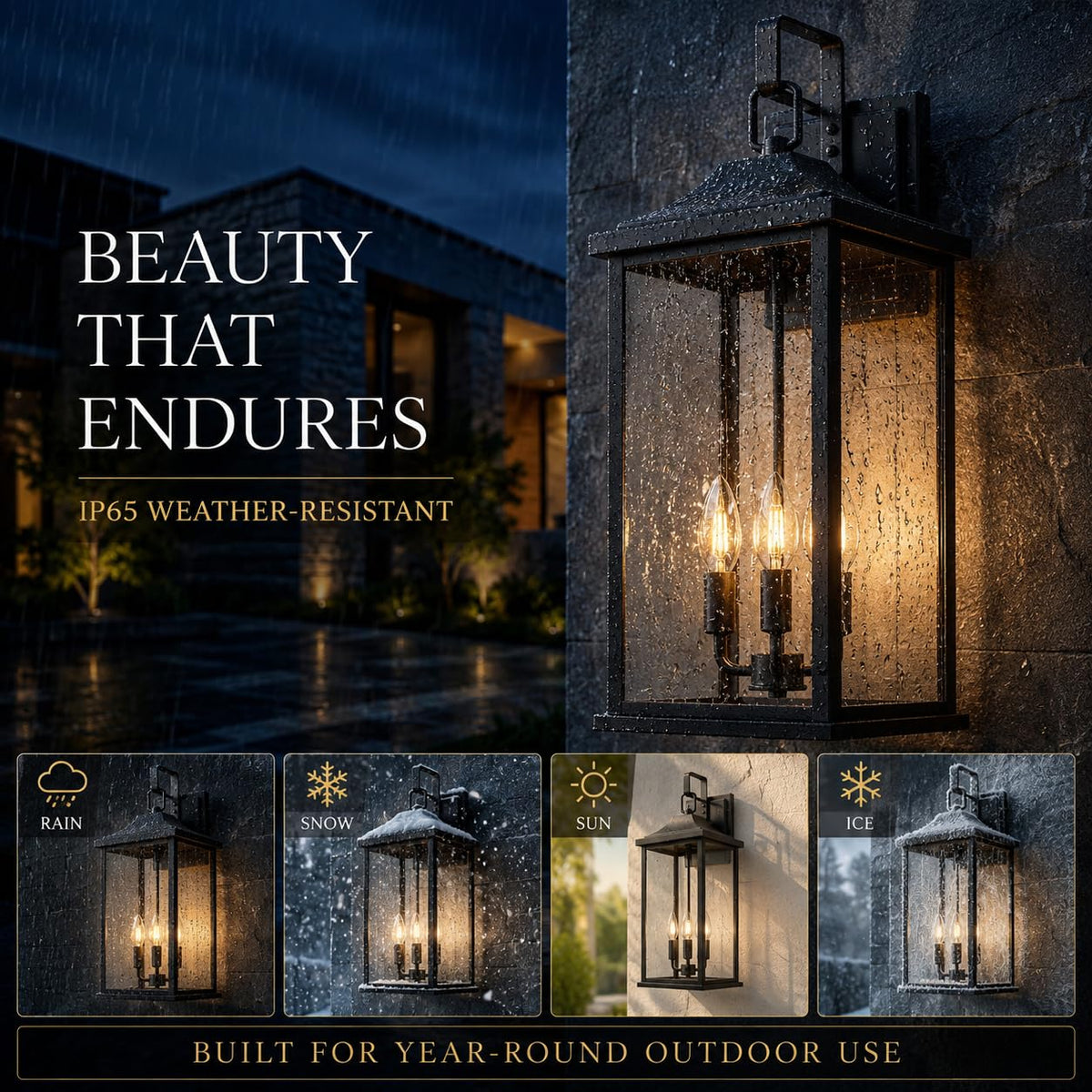 24 Inch 2 Pack Outdoor Wall Sconce (24 inch-2Pack)