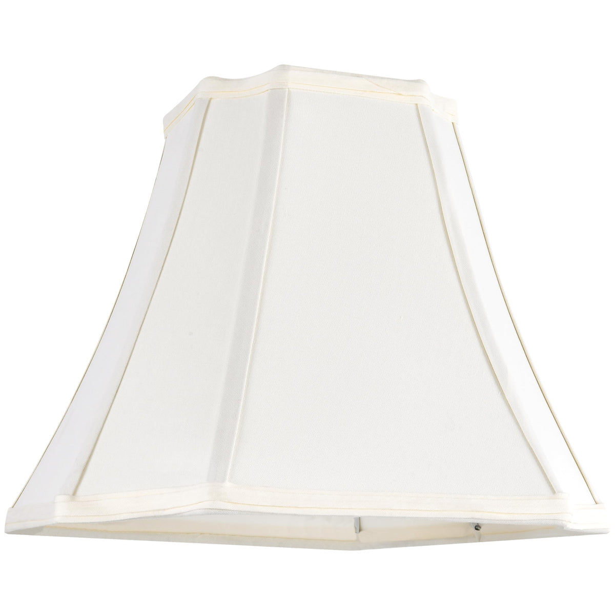 Square Octagonal Lamp Shades for Table Lamp Set of 2 (Yellowish Cream / 2 Pcs-Medium 6.5" x 13.2" x 10.6")