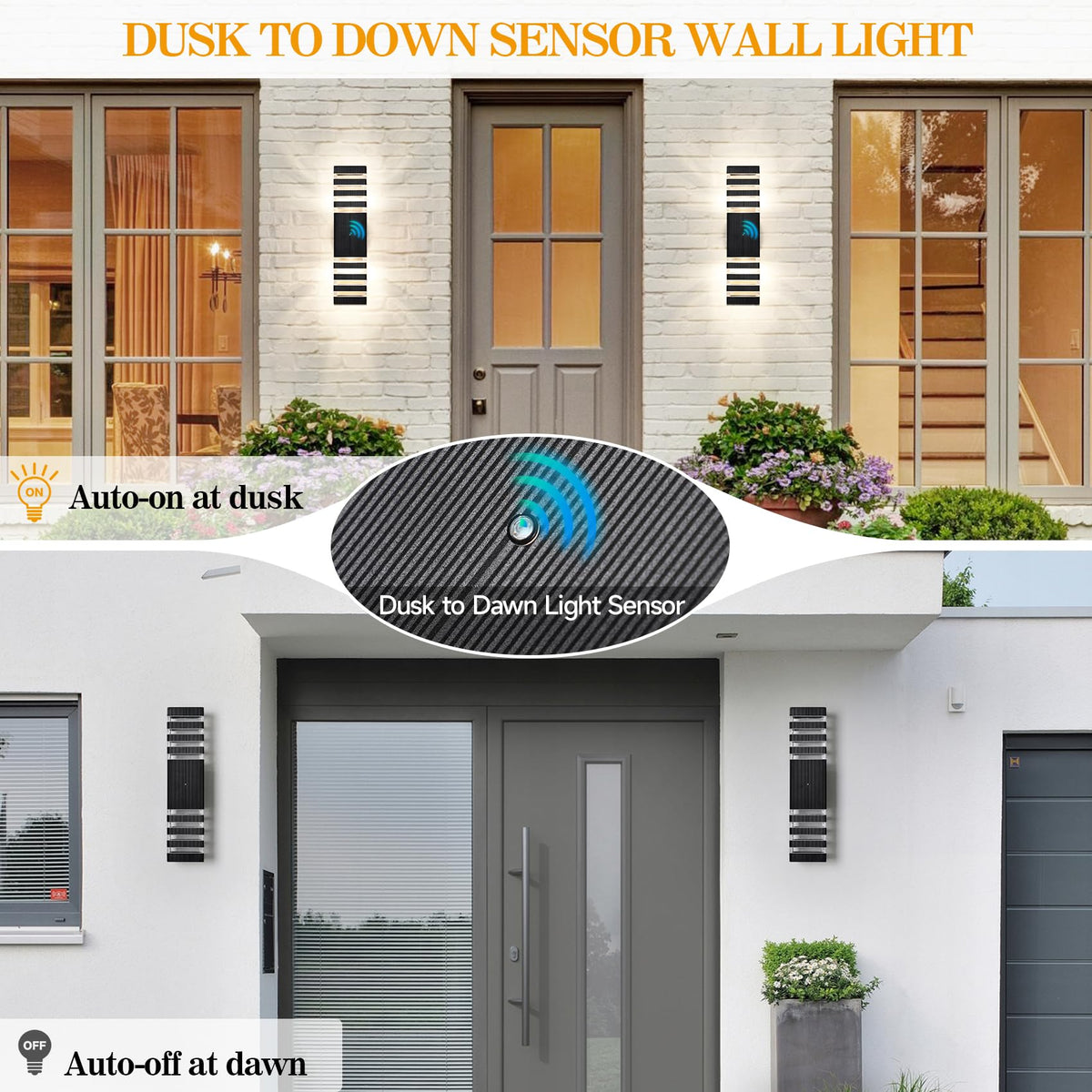 18.3 in Dawn to Dusk Outdoor Light Fixture (4-tier 18.3 Inches)