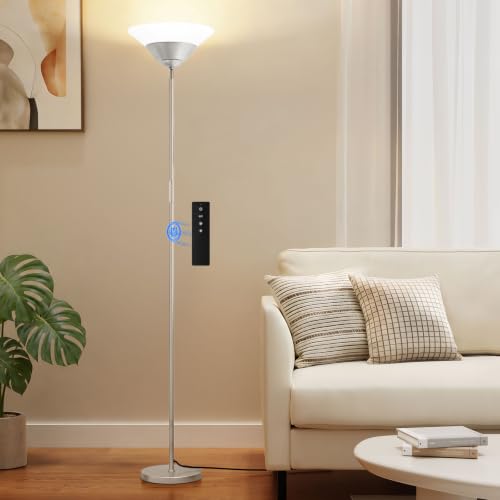 Torchiere Floor Lamp (Silver)