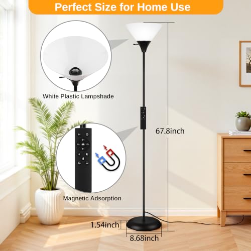 Floor Lamp for Living Room (Black)