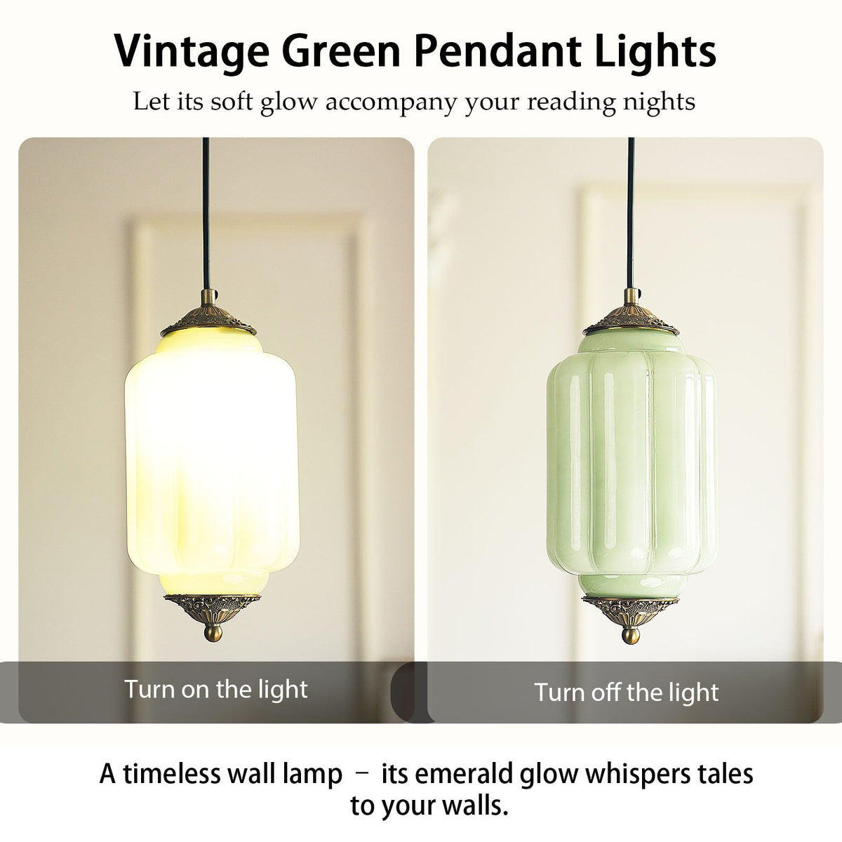Vintage Milk Glass Pendant Lights Kitchen (Green / 5.5 in)