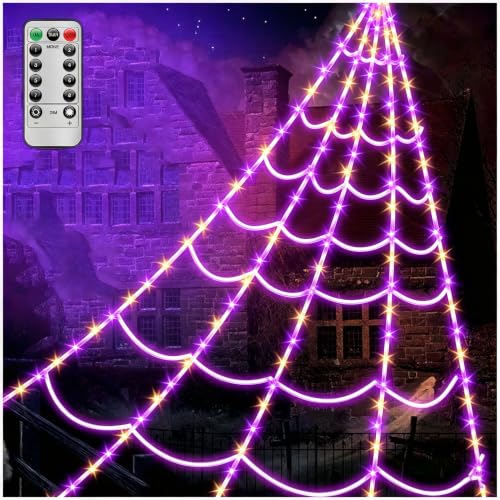 Spider Webs Halloween Decorations Lights
