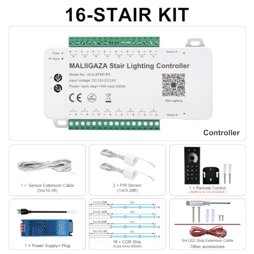 Smart Motion Sensor Stair Lights (6000K)
