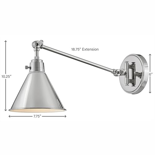Arti Medium Swing Arm Single Light Wall Sconce (Polished Nickel)
