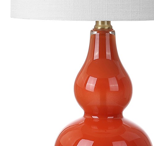 Anya Gourd Glass Table Lamp 20.5" (Single / Sunset Orange)