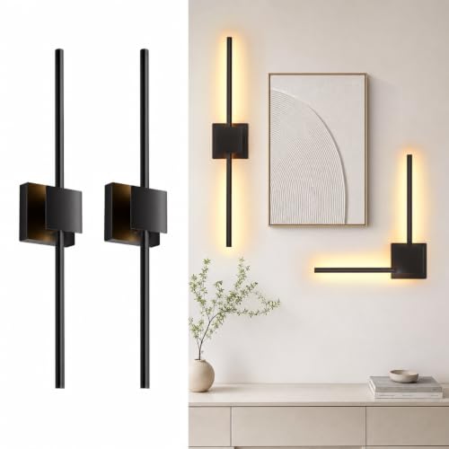 Battery Operated Wall Sconces Set of 2 with Remote Control