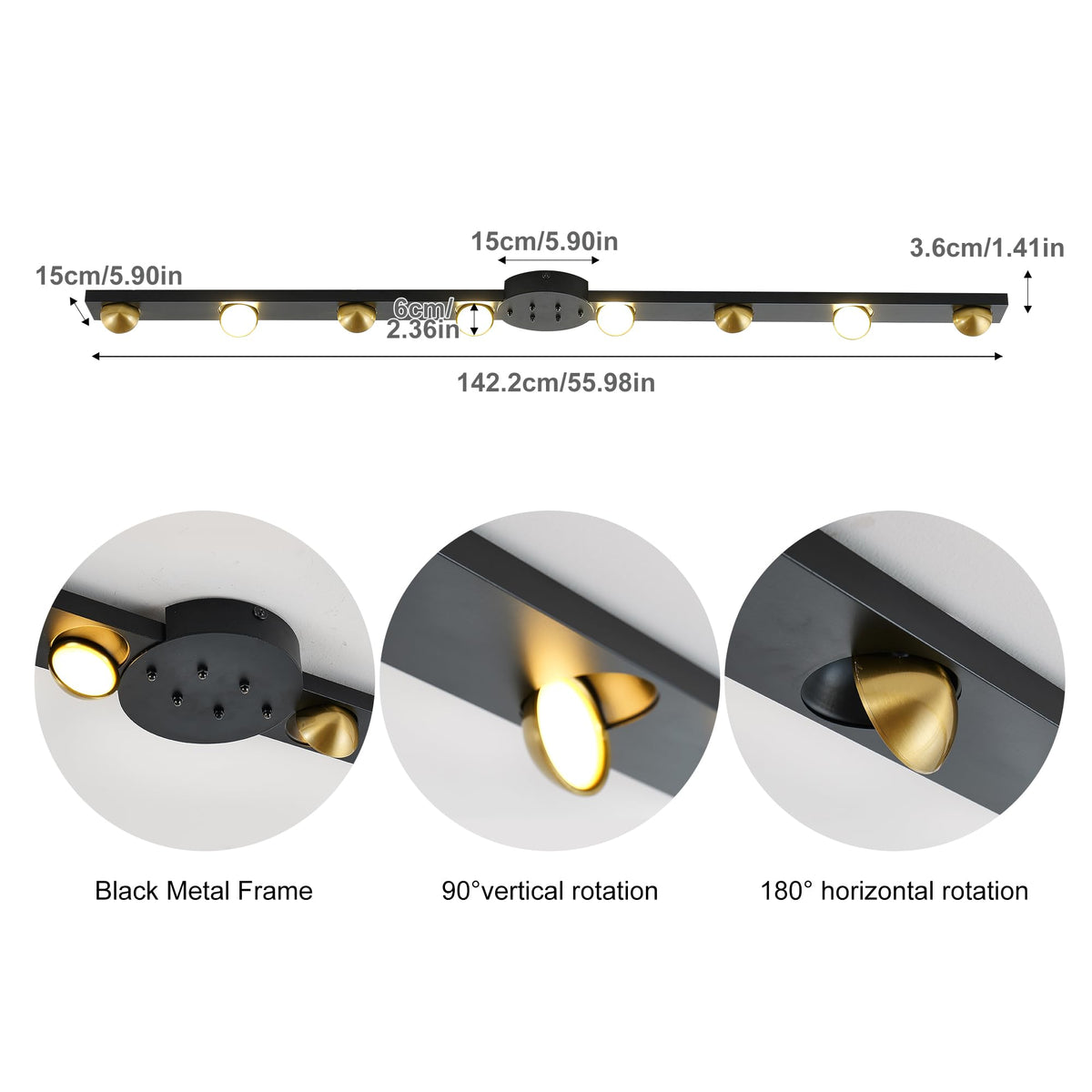 Modern Ceiling Light Track Lighting (Black)