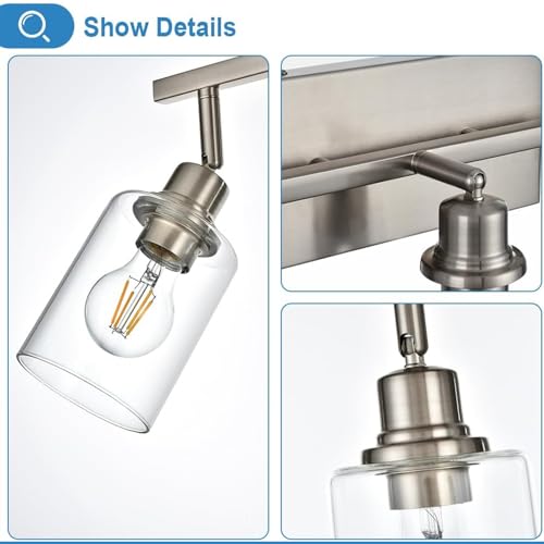 3 Light Track Lighting Fixtures Ceiling (Brushed Nickel / 3 Lights)