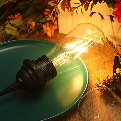 6 Pack Pendant Light Cord E26 E27 Socket with Switch (Black)