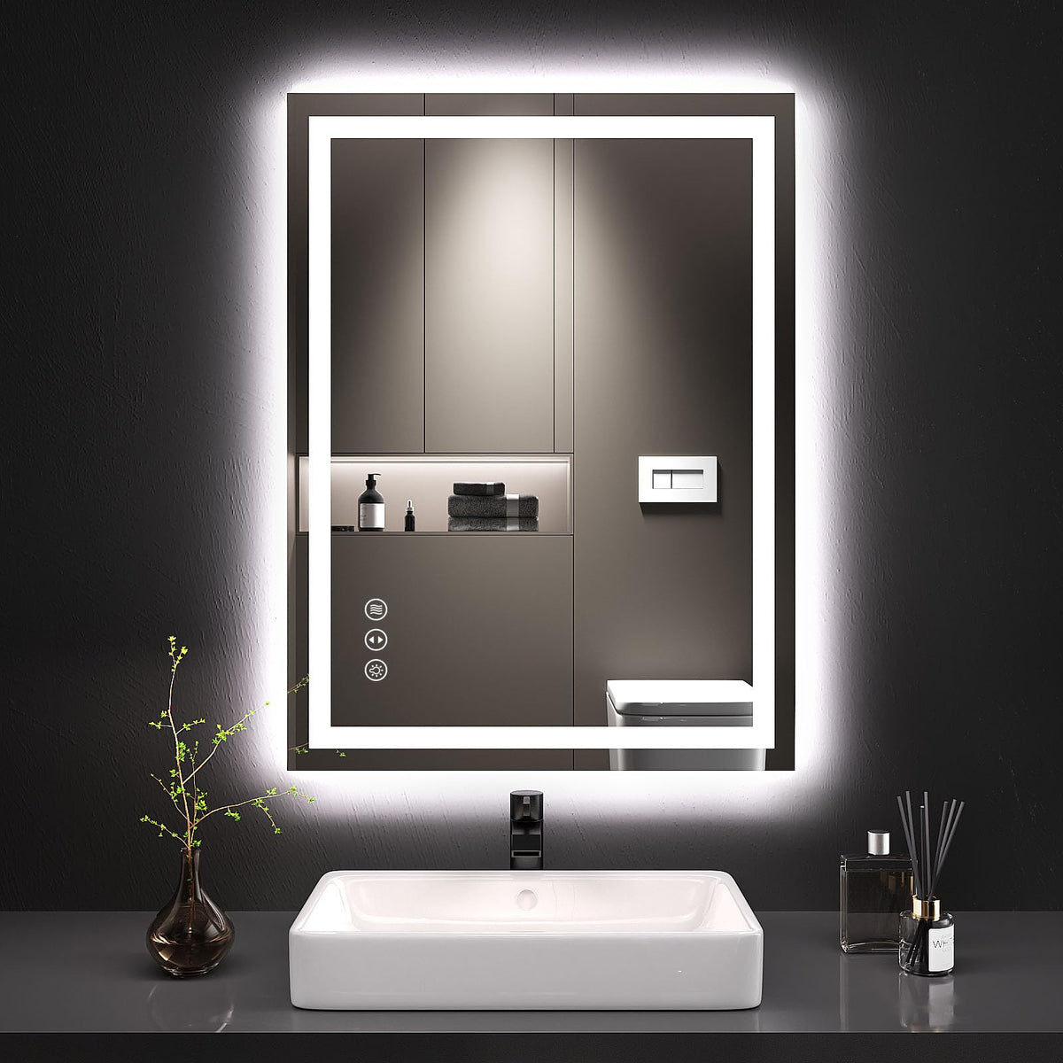 24"X32" LED Bathroom Mirror with Lights (Led / 32"L x 24"W)