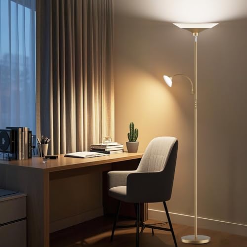 Gold Torchiere Floor Lamp (Gold)