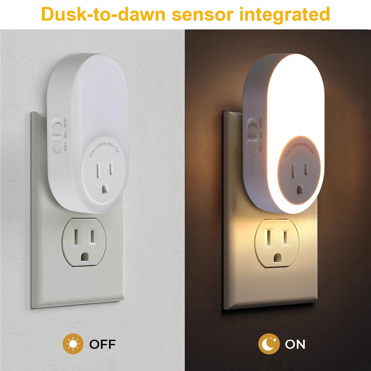 Night Lights Plug Into Wall with Power Outlet