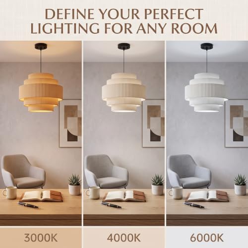 5 Tier Corduroy Pendant Light for Kitchen Island (Beige)