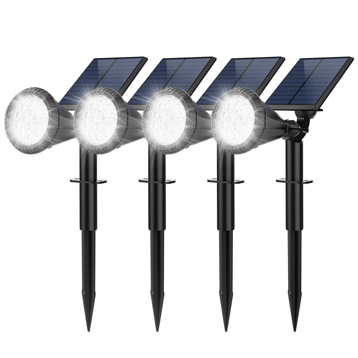 Solar Spot Lights Outdoor (Cool White / 4 pack)