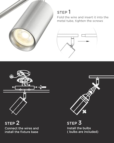 3000K LED Track Lighting (Kaleidoscope, Brushed Nickel / 53", 6-light)
