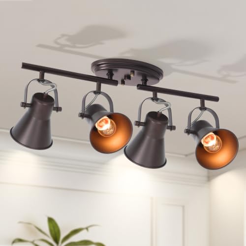 4 Light Kitchen Track Lighting (4-Light / Dark Brown)