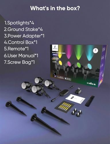 Landscape Lighting (Black / 4 Pack)