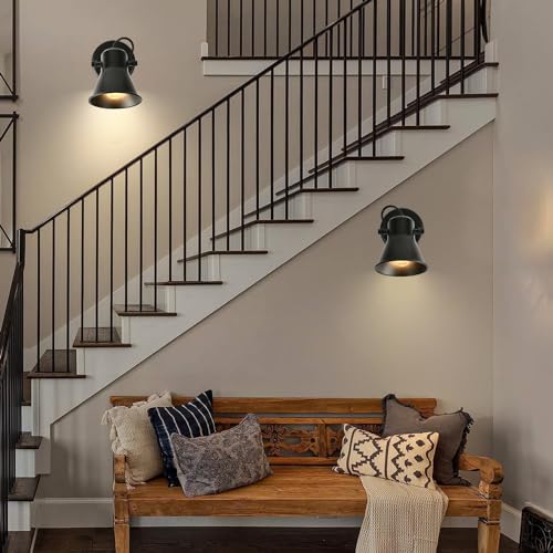 Industrial Mini Track Lighting Ceiling Light (1-Light (2 Pack) / Black)