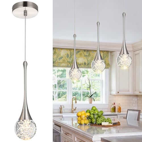 1 Light Modern Black Crystal Chandelier