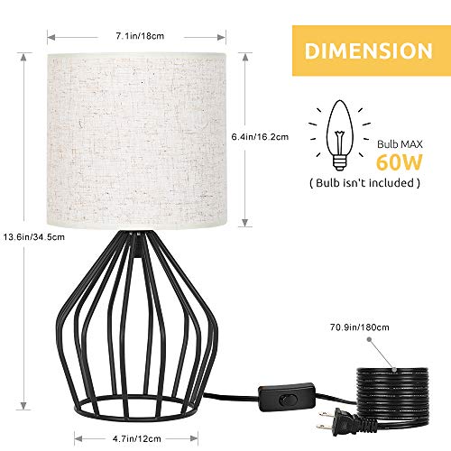 Black Modern Table Lamp (Black)