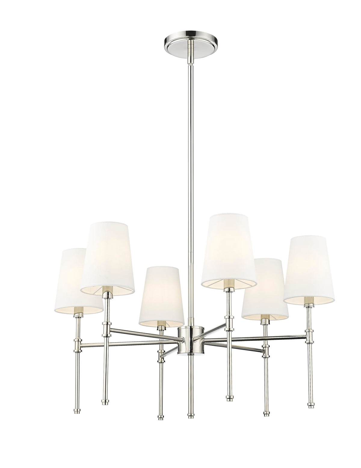 16106 PN Adorra 25.75" Wide 6 (Polished Nickel / (6-Light) 25.75-Inch)