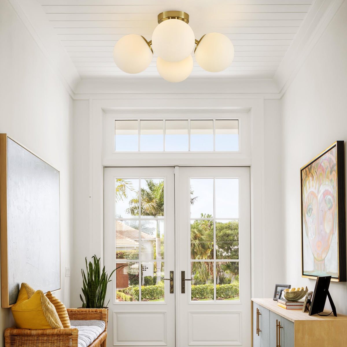 4 Light Mid Century Modern Ceiling Light (4-Light Gold / 4-Light)