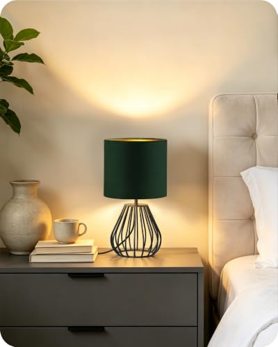 Black and Green Table Lamp (Forest Green + Black)