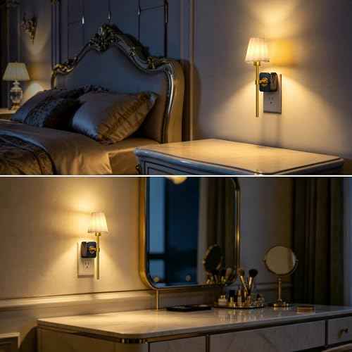 LED Night Lights Plug into Wall (Gold / 1 Pack)