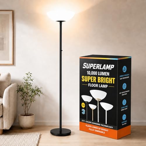 Modern Floor Superlamp 10000 Lumen (Black)