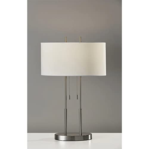 4015 22 Duet 27" Table Lamp (Satin Steel / Table Lamp)