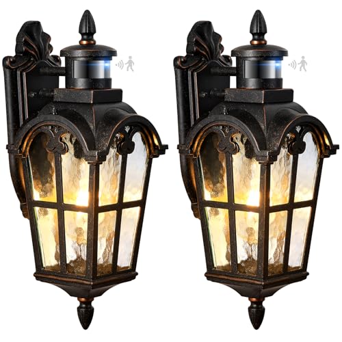 16.4" Motion Sensor Outdoor Lights (Oil-Rubbed Bronze / 2-pack)