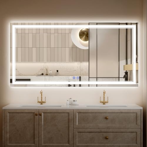 28"x60" LED Bathroom Mirror with Lights (28"L x 60"W)