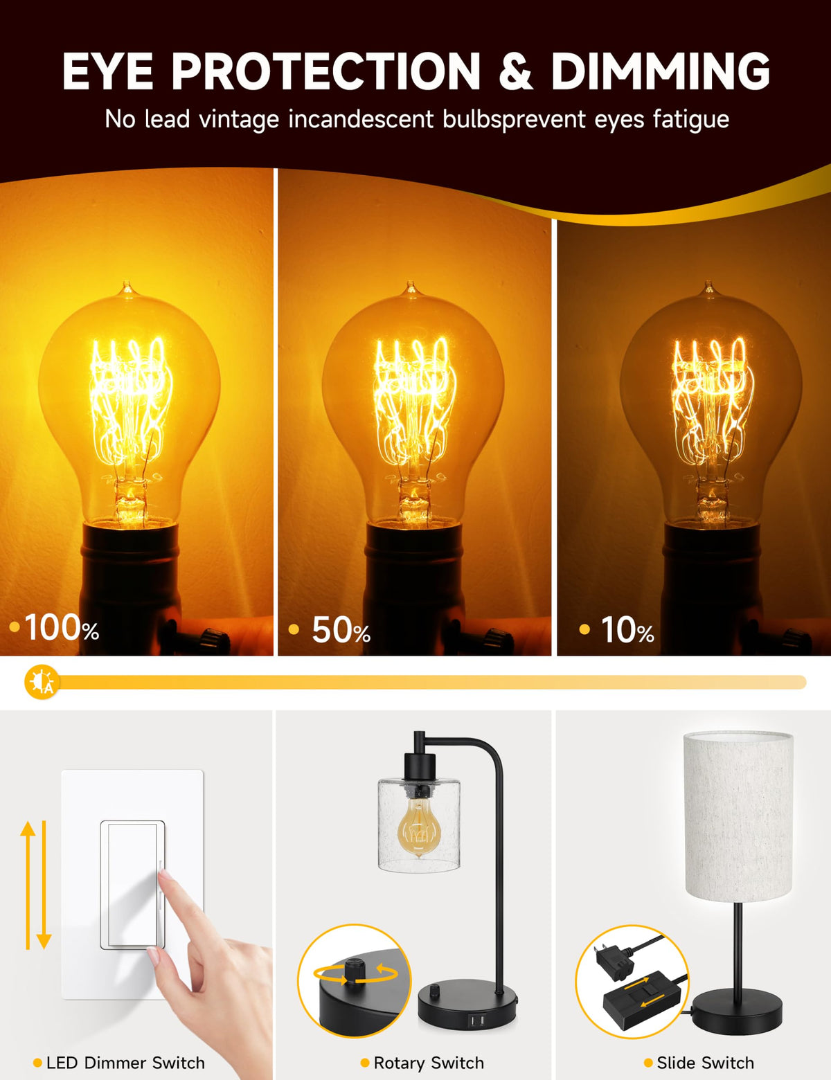 Incandescent Light Bulbs 60 Watt 2700K A19 E26