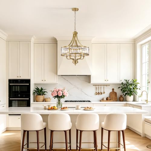 Gold Crystal Chandelier (Gold / 20''/5-Light)