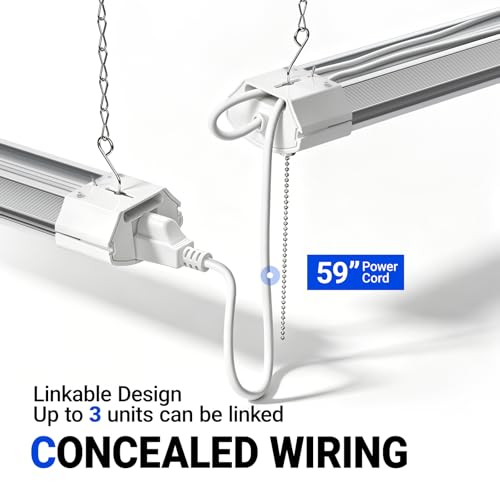 BS84 LED Shop Lights 4FT for Workshop (6500K / White-84W-4 Packs)