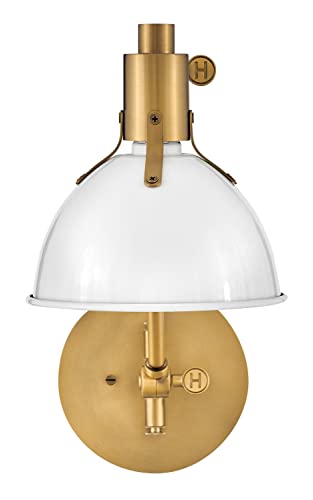 Argo Medium Swing Arm Wall Sconce (Polished White)