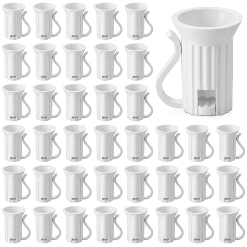 100 Pcs C7 E12 Replacement Sockets for Christmas Lights (White)