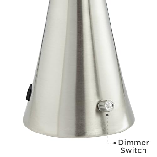 Karl 27 1 2" Tall Table Lamp USB Set of 2 Full Range Dimmers Brushed Nickel