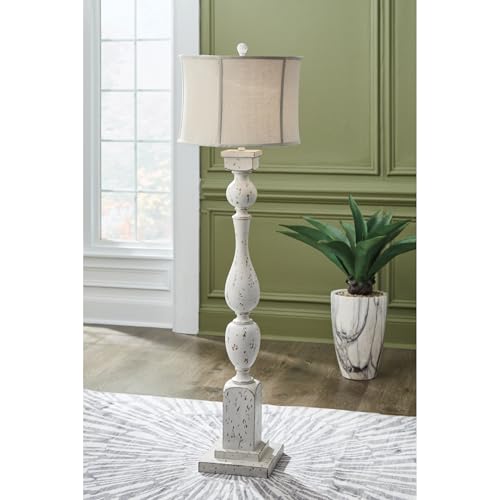 Madsbrook Vintage Polyresin Floor Lamp with 3 (Antique White / Floor Lamp)