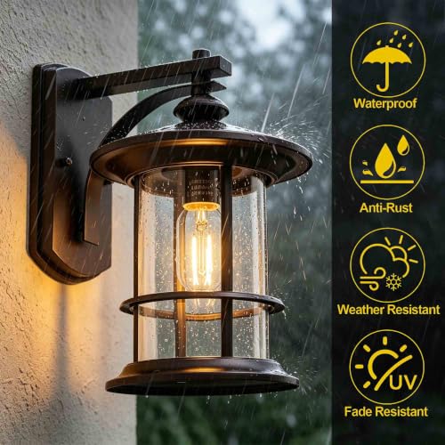 12.5" Height Large Farmhouse Bronze Outdoor Wall Light (Bronze / 1 Pack H12.5")